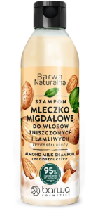 Szampon mleczko migdałowe włosy zniszczone łamliwe 300ml Barwa rekonstuujący
