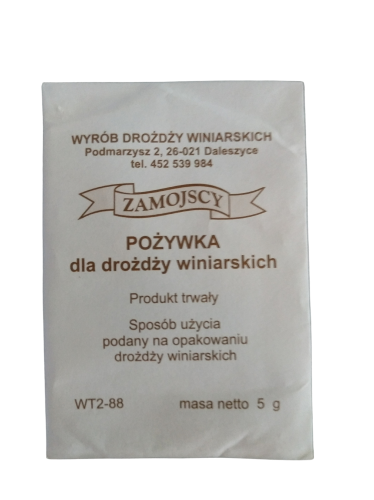 Pożywka dla drożdży winiarskich 5g Zamojscy pożywka drożdże winiarskie