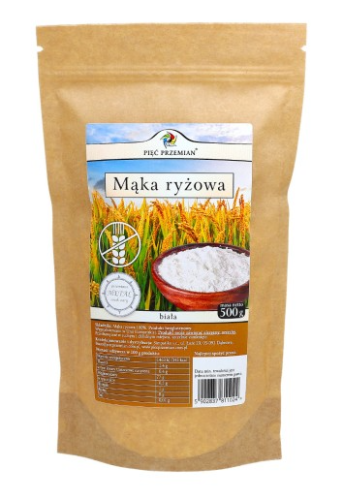 Mąka ryżowa biała 500g Pięć przemian