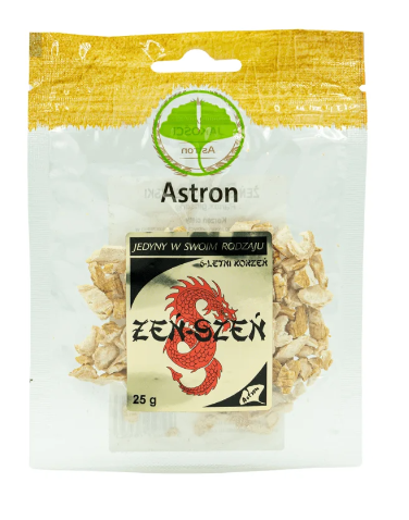 Żeń-szeń koreański korzeń cięty 25g  Astron senność osłabienie