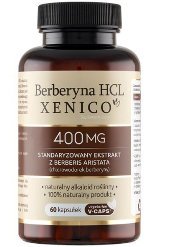 Berberyna HCL Xenico®, 60 kaps. Vcaps® cholesterol wątroba