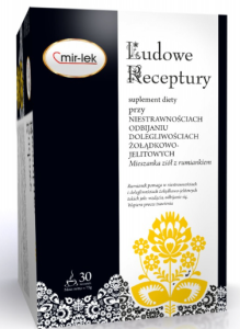 Ludowe receptury niestrawność odbijanie dolegliwości żołądkowo jelitowe 30 sasz Mir-Lek
