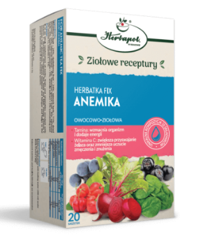 Herbatka fix ANEMIKA Herbapol przyswajanie żelaza zmęczenie  znużenie