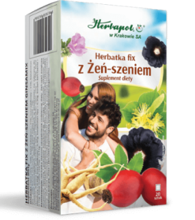 Herbatka fix Z ŻEŃ-SZENIEM koncentracja zmęczenie osłabienie stres