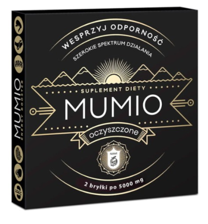 Mumio 2 bryłki x5000mg  odporność stawy kości układ moczowy masa ciała
