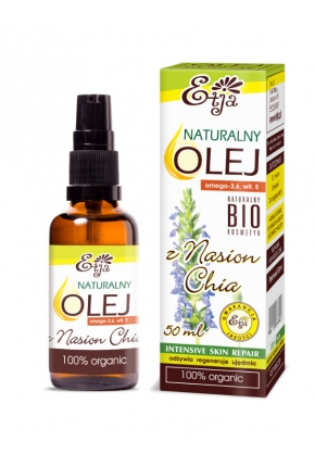 Olej z Nasion Chia BIO 50ml Etja regeneracja przeciwstarzeniowe nawilżanie skóra