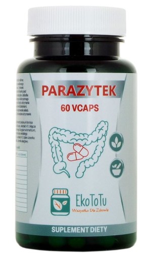 Parazytek 60 kaps Ekototu Piołun Dynia Imbir Tymianek Koper Lebiodka Czosnek Prawoślaz