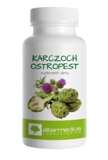 Karczoch Ostropest altermedica 60kaps prawidłowe funkcjonowanie wątroby, wspomaganie trawienia