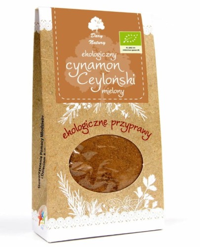 Cynamon cejloński mielony Dary Natury 50g eko 100%