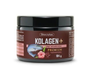 Kolagen+pięć składników premium Skoczylas 184g kości, skóra i naczynia krwionośne