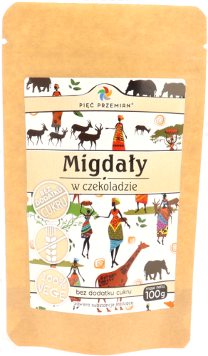 MIGDAŁY w czekoladzie 100g Czekolada gorzka Przekąska bezglutenowa