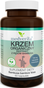 Krzem Organiczny 100 mg ekstrakt z pędów bambusa 60 kaps. Medverita