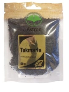 Tukmaria 100g Astron Nasiona słodkiej bazylii wspomaganie pracy jelit, uczucie sytości po posiłku