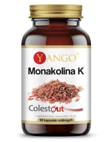 Monakolina K 90 kapsułek YANGO Utrzymanie prawidłowego stężenia cholesterolu LDL we krwi