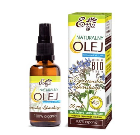 Olej z Ogórecznika Lekarskiego Bio Etja odżywia, regeneruje, ujędrnia