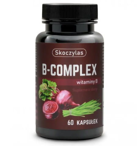 B-COMPLEX witaminy B 60 kapsułek Skoczylas prawidłowe funkcjonowanie układu nerwowego