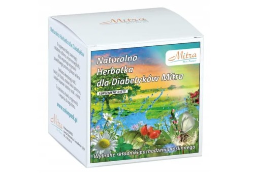 Naturalna herbatka dla Diabetyków Mitra 60g (30x2g) utrzymanie prawidłowego poziomu glukozy we krwi