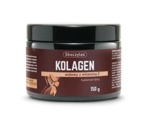 Kolagen wołowy z witaminą C Skoczylas 150g prawidłowa produkcja kolagenu
