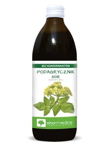 Podagrycznik sok 500ml altermedica bez konserwantów wsparcie układu odpornościowego