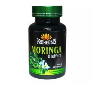 Moringa Oleifera 400mg 90 kapsułek Proherbis Wspomaganie organizmu w uzupełnianiu niedoboru witamin