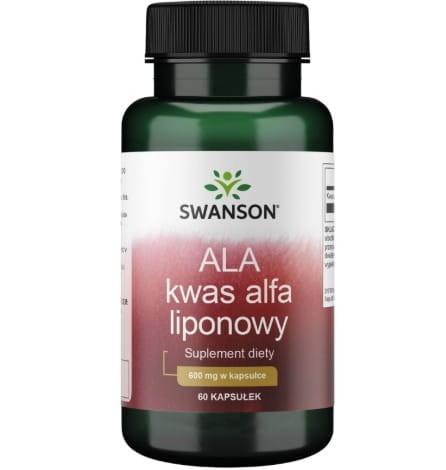 ALA kwas alfa liponowy 600mg 60 kapsułek Swanson ochrona wątroby, obniżenie stężenia lipidów we krwi, ochrona narządów wzroku