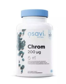 Chrom 200 µg 90 kapsułek Osavi Vital utrzymanie prawidłowego poziomu glukozy we krwi