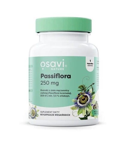Passiflora 250mg 60 kapsułek Osavi pomoc w relaksacji i zasypianiu