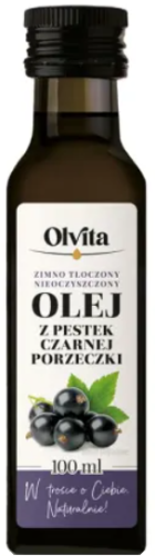 Olej z pestek czarnej porzeczki CZARNA PORZECZKA 100% 100ml OLVITA