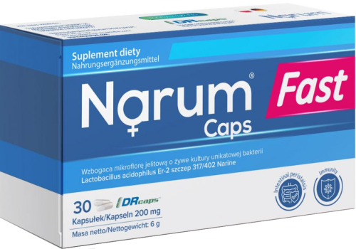 Narum Fast Caps ZDROWE JELITA 30 kaps Przy ANTYBIOTYKU Narum