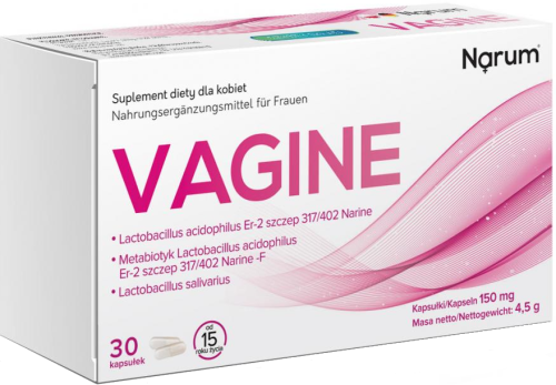 Narum Vagine 150 mg DLA KOBIET mikroflora dróg rodnych 30 kaps