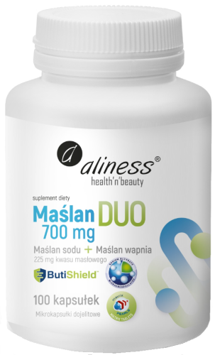 Maślan DUO 700mg (wapnia+sodu) 225mg kwasu masłowego x 100 kaps Masłowy