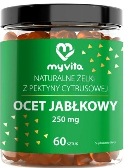 Żelki naturalne Ocet Jabłkowy MyVita 60 szt. Odchudzanie Trawienie