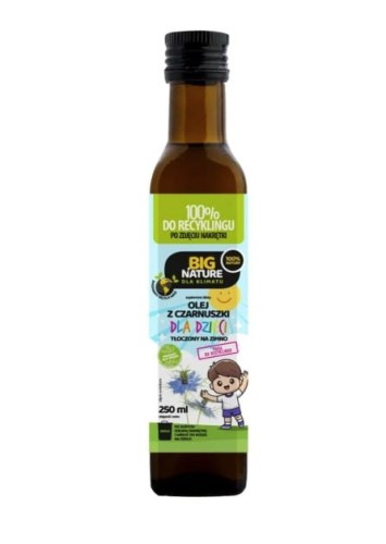 Olej z czarnuszki tłoczony na zimno dla dzieci 250ml Big Nature