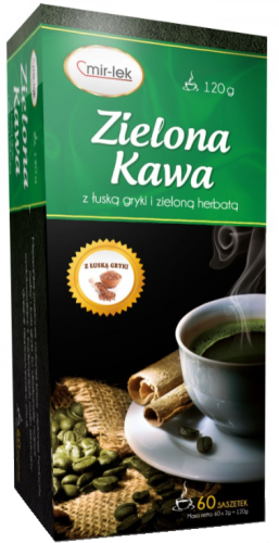 Zielona KAWA z łuską gryki i zieloną herbatą 60szt x 2g Mir – Lek Kawa Smak Wyśmienity
