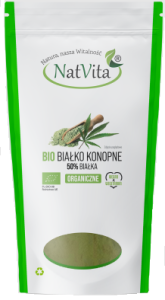 Bio Białko Konopne 50% NatVita 250g  BIO KONOPIA