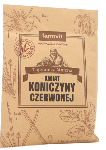 Kwiat koniczyny czerwonej 50g koniczyna Farmvit Koniczyna czerwona