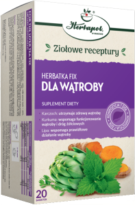 Herbatka fix DLA WĄTROBY karczoch kurkuma lipa Herbapol 20szt x 2g