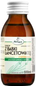Syrop Z BABKI LANCETOWATEJ z witaminą C 100ml Babka lancetowata Gardło Krtań Herbapol