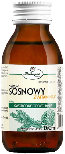 Syrop SOSNOWY 100ml Wyciąg z pąków sosny  10% witamina C  Herbapol