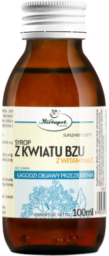 Syrop Z KWIATU BZU Z WITAMINĄ C 100 ml Herbapol Kwiat Bzu