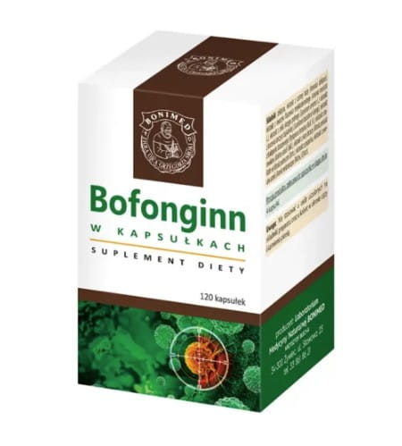 Bofonginn 120 kapsułek Bonimed ochrona wątroby, wspomaganie wydalniczej funkcji nerek