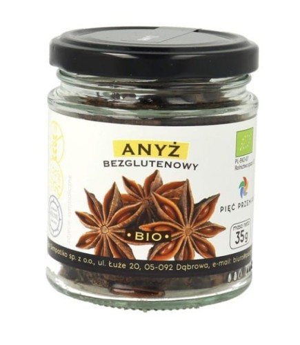 Anyż ekologiczny bezglutenowy bio 35g Pięć Przemian