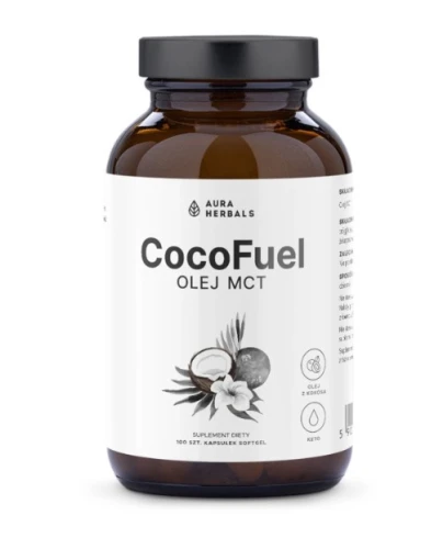 CocoFuel olej MCT z kokosa 100 kapsułek Aura Herbals KETO