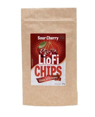 Wiśnia liofilizowana 30g Elena LioFi Chips Sour Cherry  produkt bezglutenowy