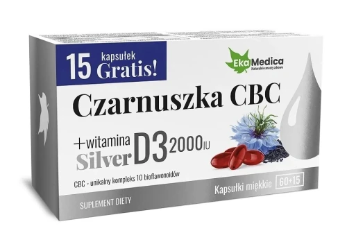 Czarnuszka CBC + witamina D3 bioflawonoidy 75 kapsułek EkaMedica
