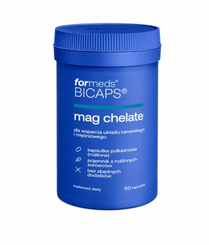 Mag chelate Bicaps 60 kapsułek formeds układ nerwowy, układ mięśniowy