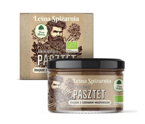 Pasztet ekologiczny żołędzie z czosnkiem niedźwiedzim 200g Dary Natury Leśna spiżarnia