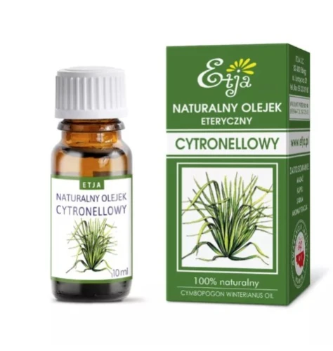 Naturalny olejek eteryczny cytronellowy 10ml Etja masaż kąpiel sauna aromatyzacja
