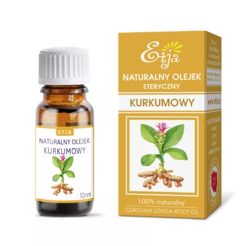 Naturalny olejek eteryczny kurkumowy 10ml Etja masaż kąpiel sauna aromatyzacja