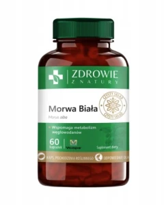 Morwa Biała 60 kapsułek Zdrowie z Natury wspomaga metabolizm węglowodanów
